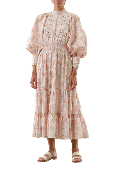 by TiMo. Cotton club maxi dress pink flower